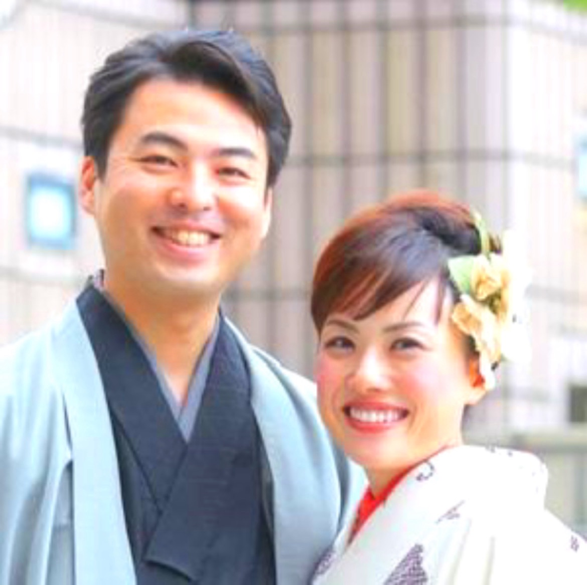 落ち着いた和装姿の成婚者ご夫妻